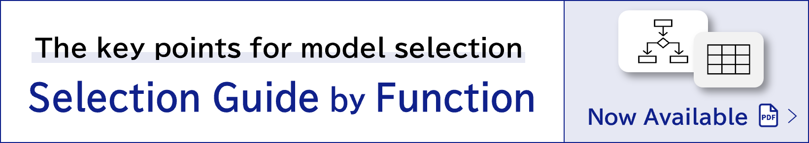 Selection Guide by Function.